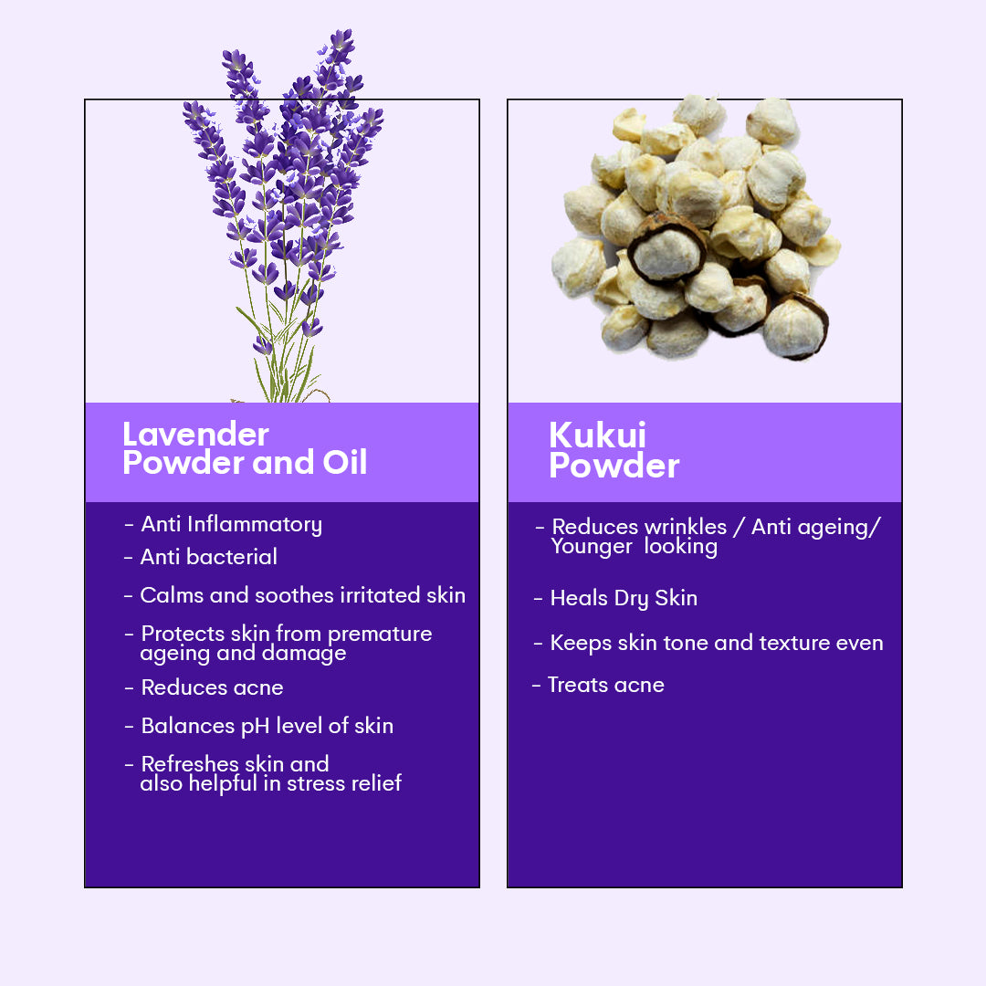Lavender Kukui Facewash Powder